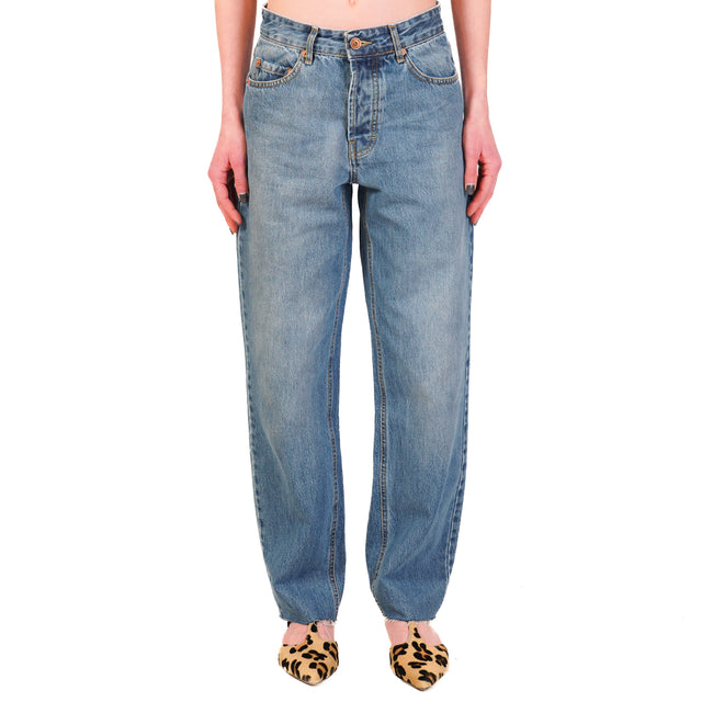 Tensione in-Jeans baggy taglio vivo - denim