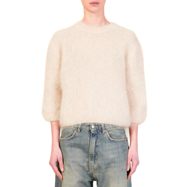 Tensione in-Maglia mohair - burro