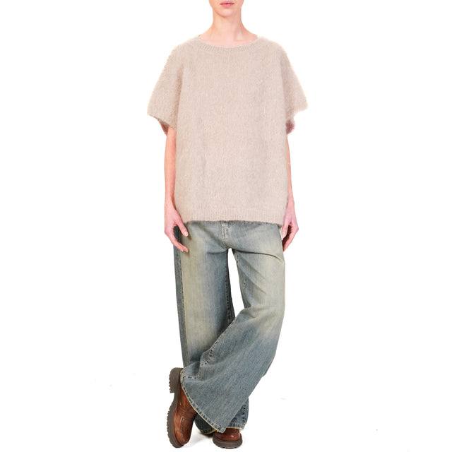 Tensione in-Maglia smanicata mohair - sand