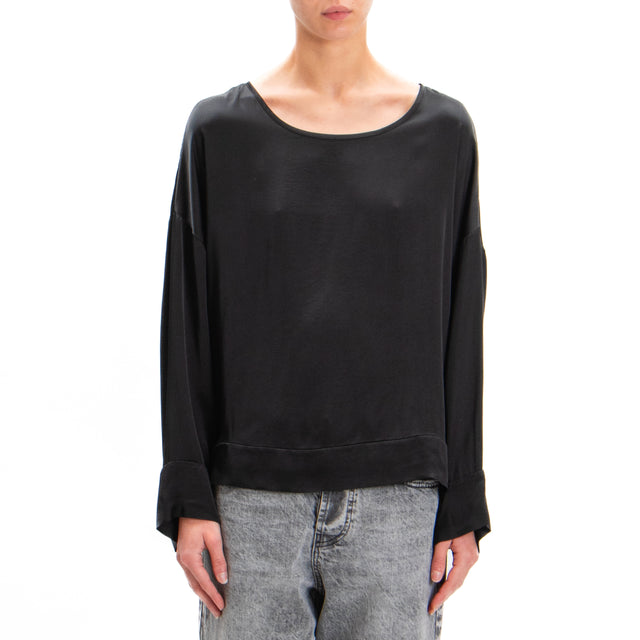 Tensione in-Blusa in satin - nero