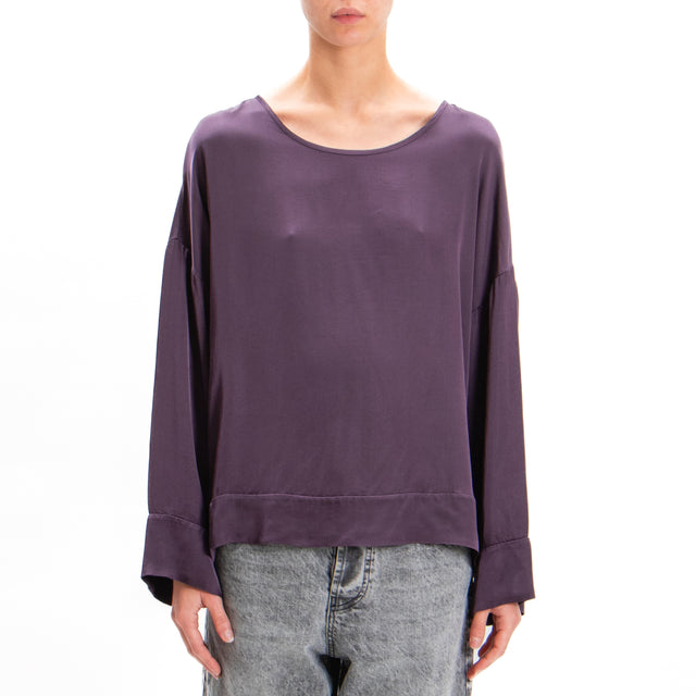 Tensione in-Blusa in satin - prugna