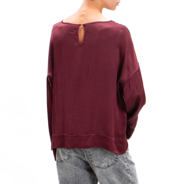 Tensione in-Blusa in satin - vino