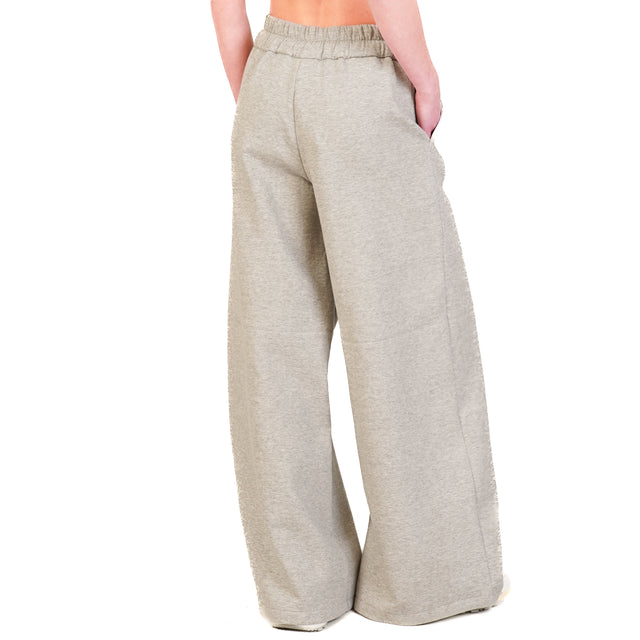 Tensione in-Pantalone in felpa elasticizzato - grigio