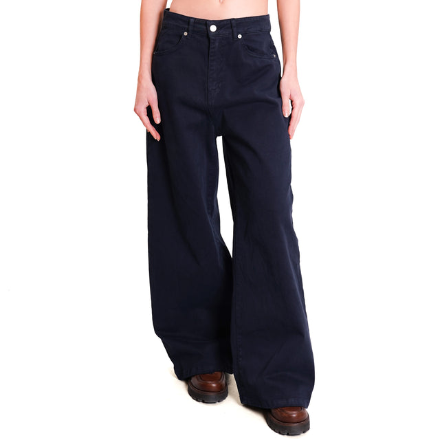 Tension in-Pantalone GIUSI wide leg - midnight blue