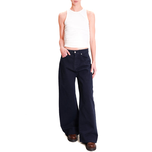 Tension in-Pantalone GIUSI wide leg - midnight blue