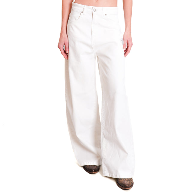 Tension in-Pantalone GIUSI wide leg - milk