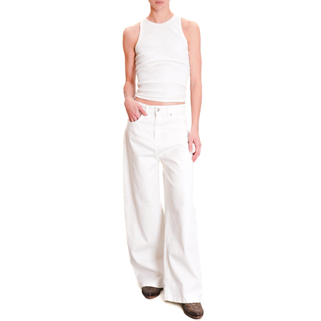 Tension in-Pantalone GIUSI wide leg - milk