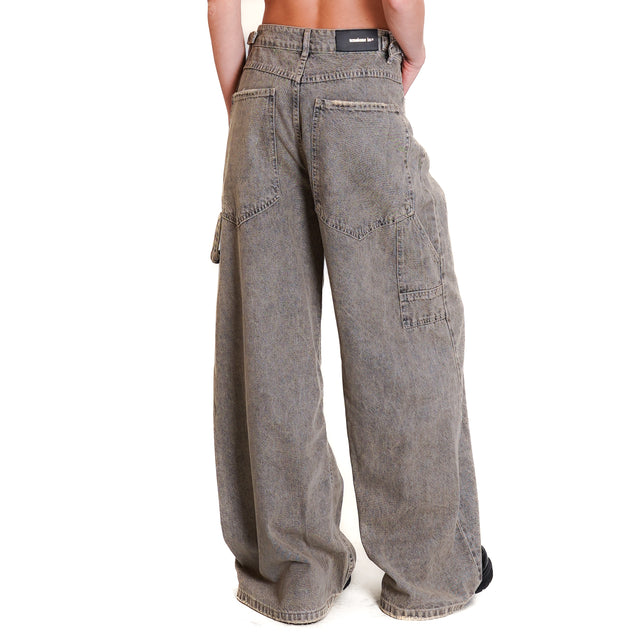 GIUSI wide leg in-Jeans tension - grey