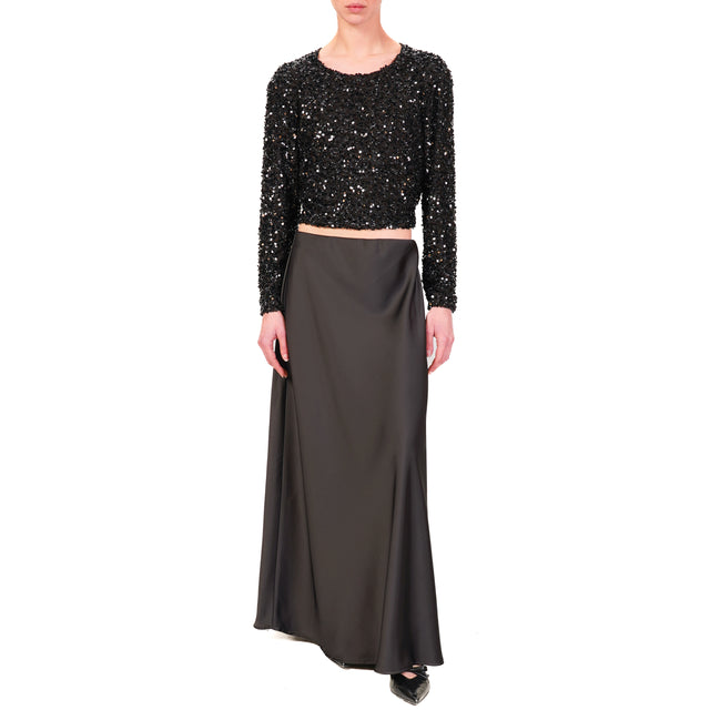 Tensione in-Blusa con paillettes - nero