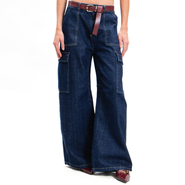 Tensione in-Jeans cargo con cintura - denim