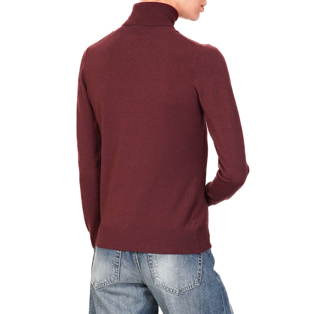 Zeroassoluto-High Neck Sweater - Bordeaux