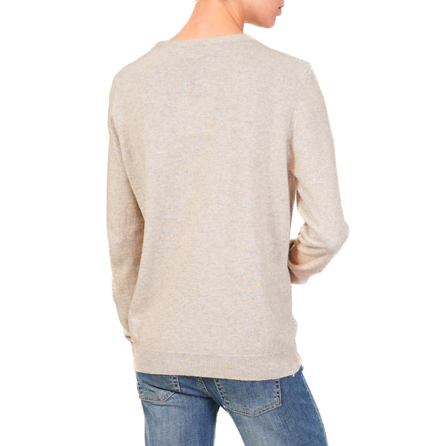 Vicolo-Maglia girocollo misto cashmere - cacha