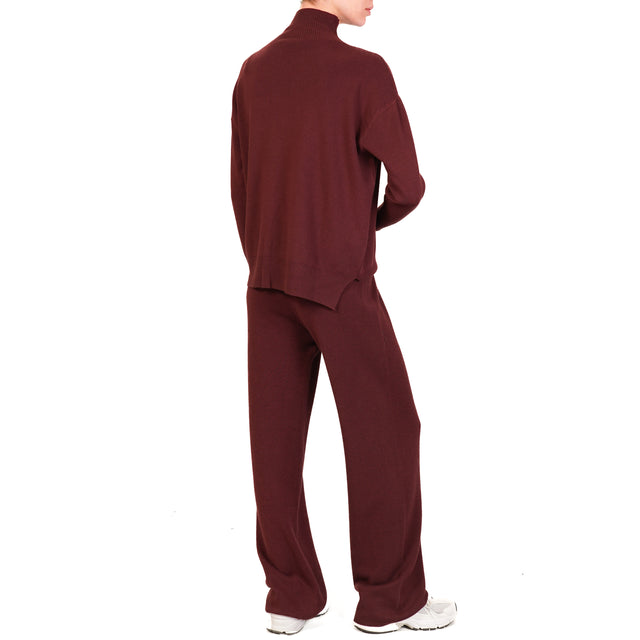 Vicolo-Completo maglia + pantalone - Bordeaux