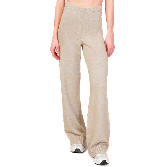 Vicolo-Pantalone in maglia misto cashmere - cacha