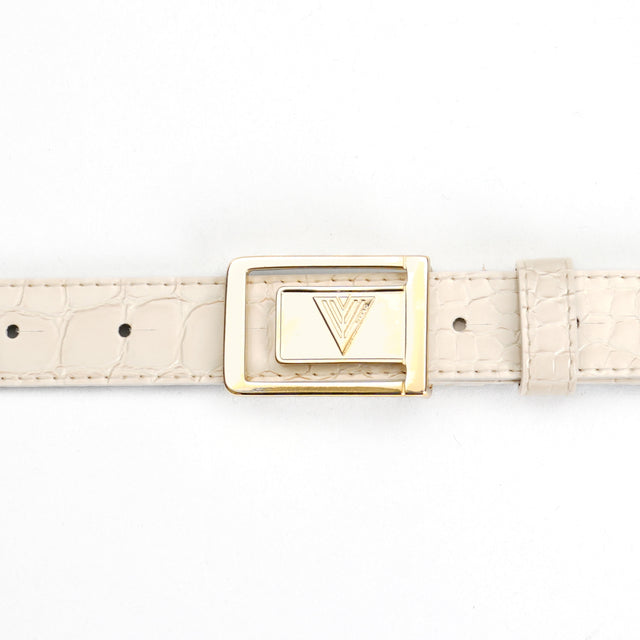 Vicolo-Bright Leather Belt - Butter