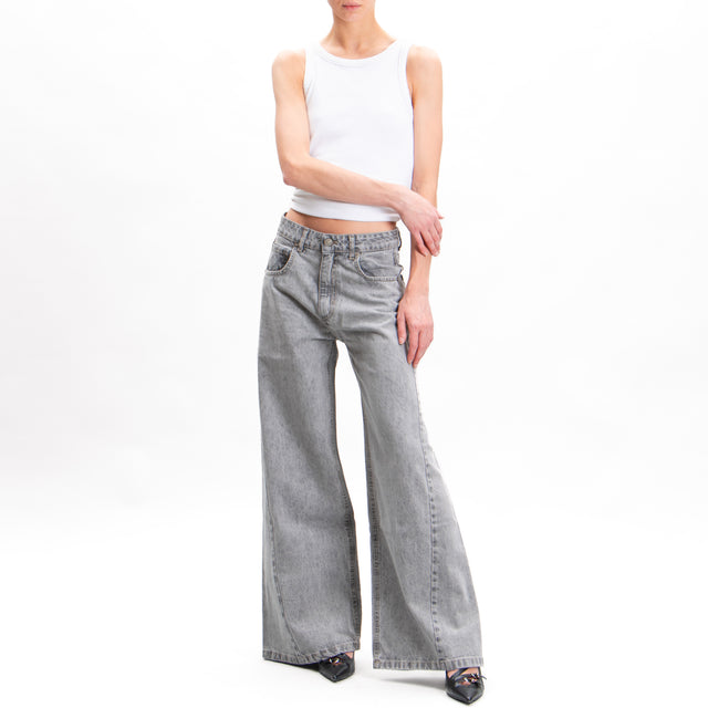 Vicolo-Jeans wide leg fit - grigio fumo