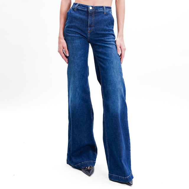 Vicolo-Jeans ELENA wide leg French pockets - denim