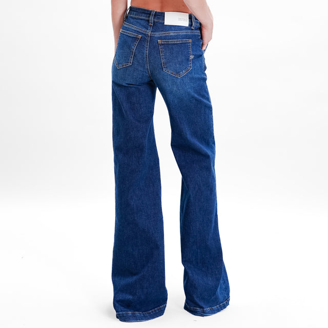 Vicolo-Jeans wide leg tasche francesi - denim