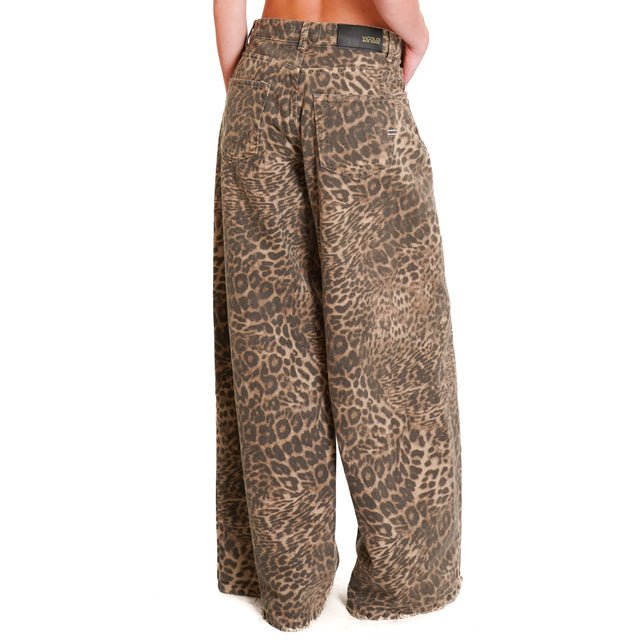 Vicolo-Jeans MEGAN animalier pattern - beige/black