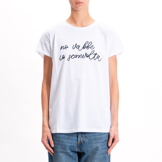 Vicolo-T- shirt "NO VABBE IO SCONVOLTA" - bianco