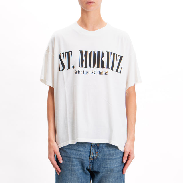 Vicolo-T-shirt "ST. MORITZ" - milk