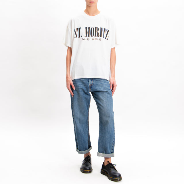 Vicolo-T-shirt "ST. MORITZ" - latte