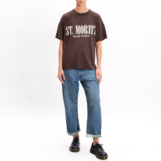 Vicolo-T-shirt "ST. MORITZ" - moro