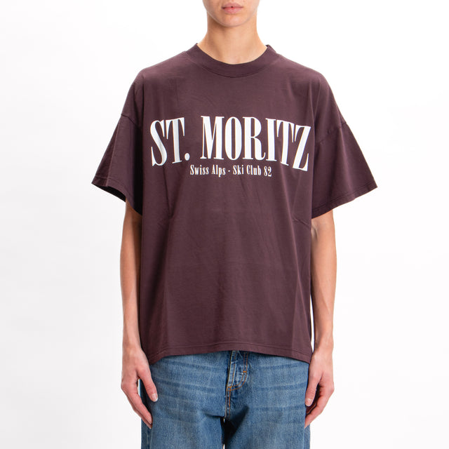 Vicolo-T-shirt "ST. MORITZ" - prugna