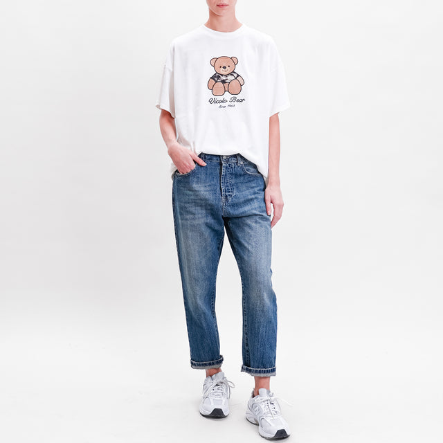 Vicolo-T-shirt "VICOLO BEAR" - bianco