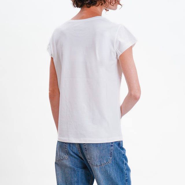 Vicolo-T-shirt ORSETTO SUNDAY - bianco