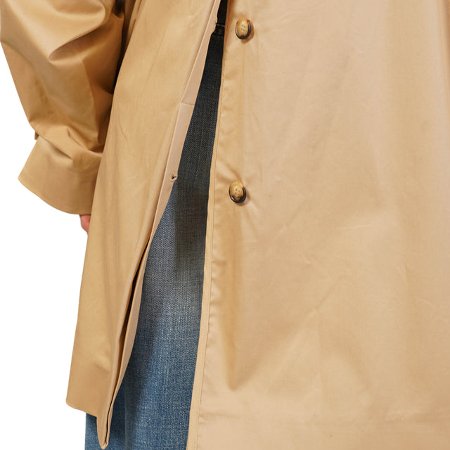 Vicolo-Trench oversize bottoni dietro - beige