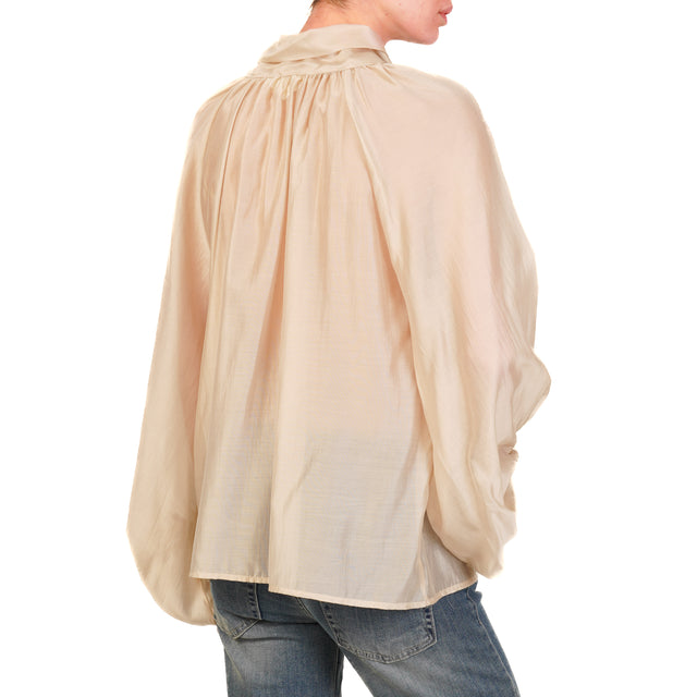 Vicolo-Camicia mussola manica ampia - beige