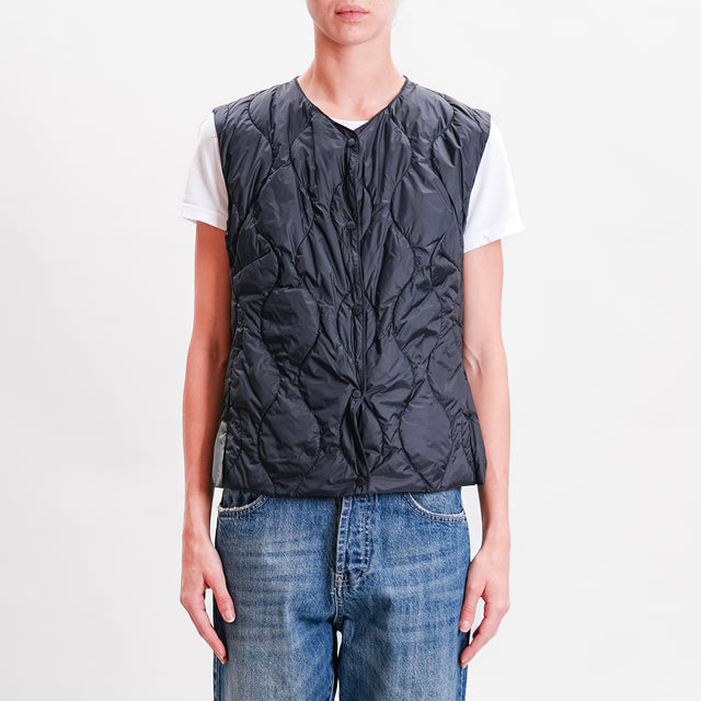 Vicolo-Gilet trapuntato 100 gr - nero