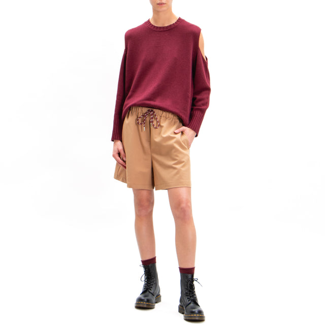 Vicolo-Shorts con coulisse - camel