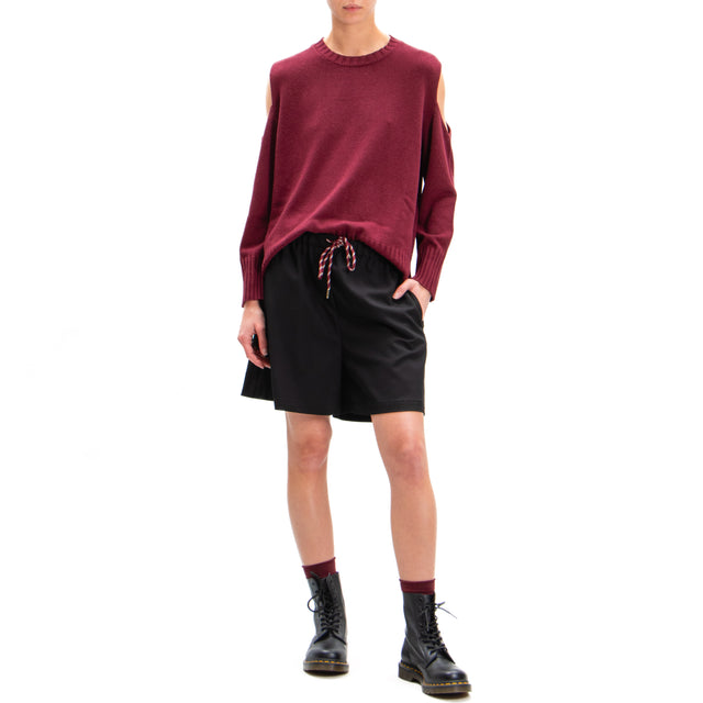 Vicolo-Shorts with drawstring - black