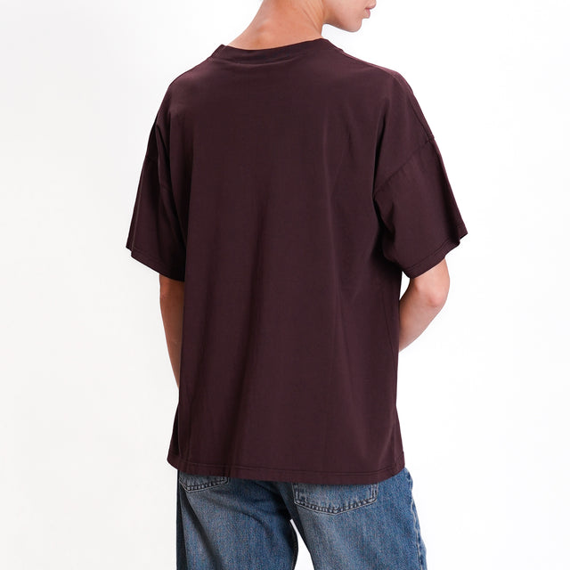 Vicolo-T-shirt girocollo in cotone - plum