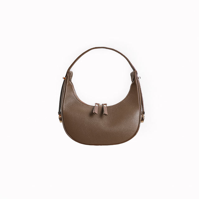 W by Whitemood-Arquè geniune leathe shoulder bag - taupe