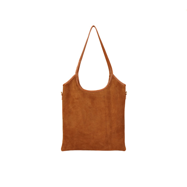 W by Whitemood-Borsa shopper scamosciata - cuoio