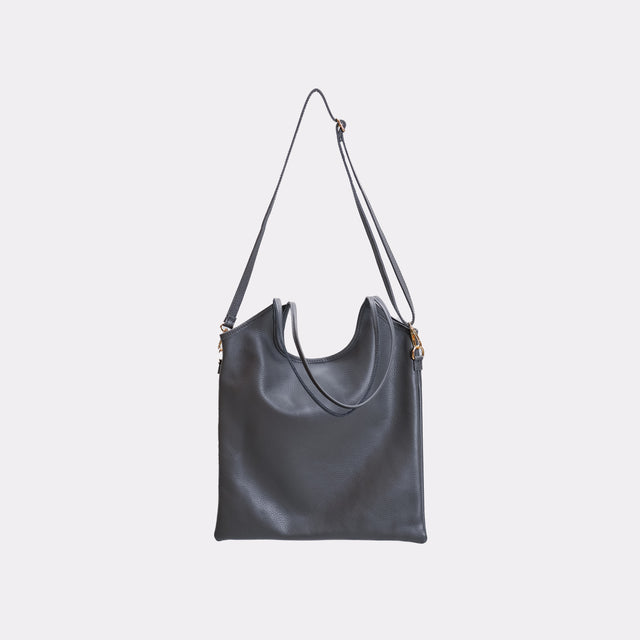 W by Whitemood-Borsa shopper in pelle - grigio