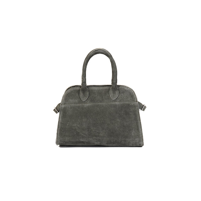 W by white mood-Mini bag a mano genuine leather scamosciata - grigio