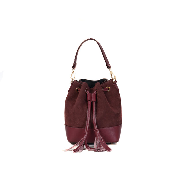 W by Whitemood-Borsa secchiello con nappine - Bordeaux