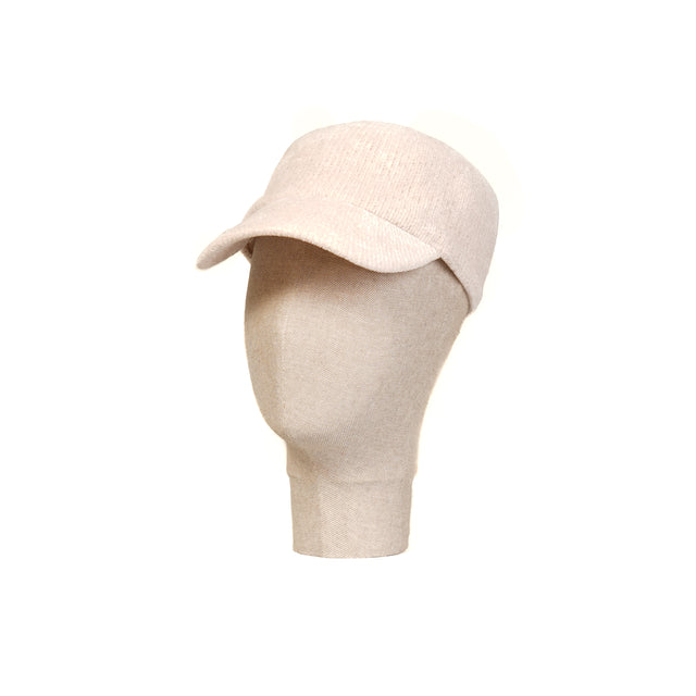 W by Whitemood-Cappello con visiera velluto ciniglia - burro