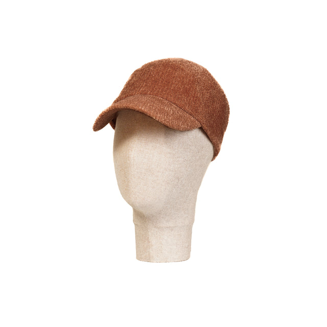 W by Whitemood-Cappello con visiera velluto ciniglia - cuoio