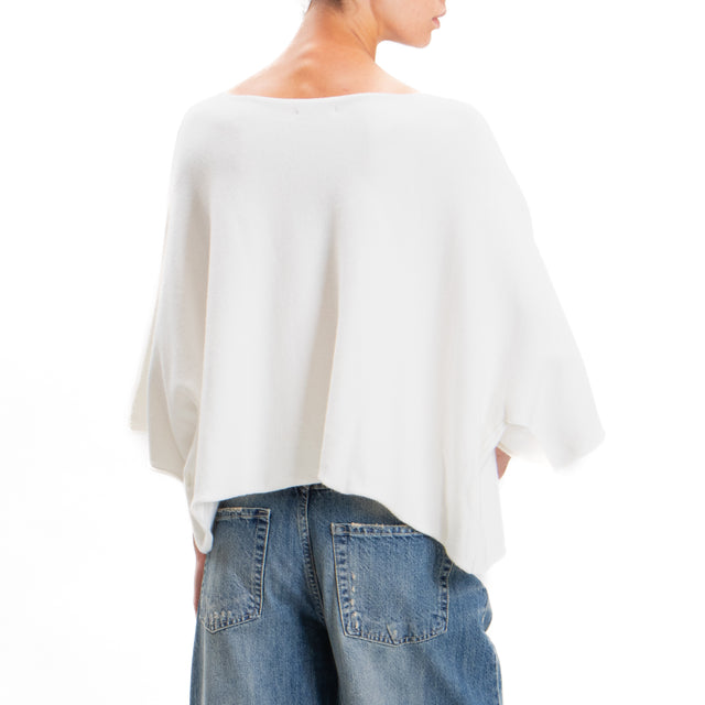 Zeroassoluto-Maglia crop manica ampia - off white