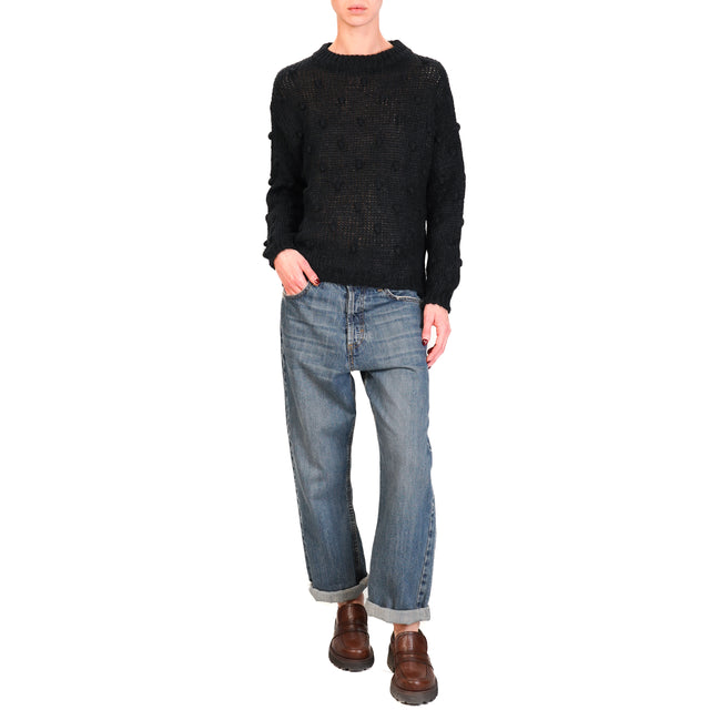 Zeroassoluto-Maglia mohair - nero