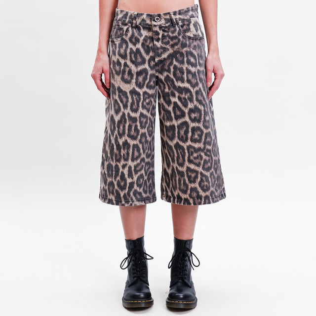 Zeroassoluto-Bermuda BILLY animalier - sand/moro/nero