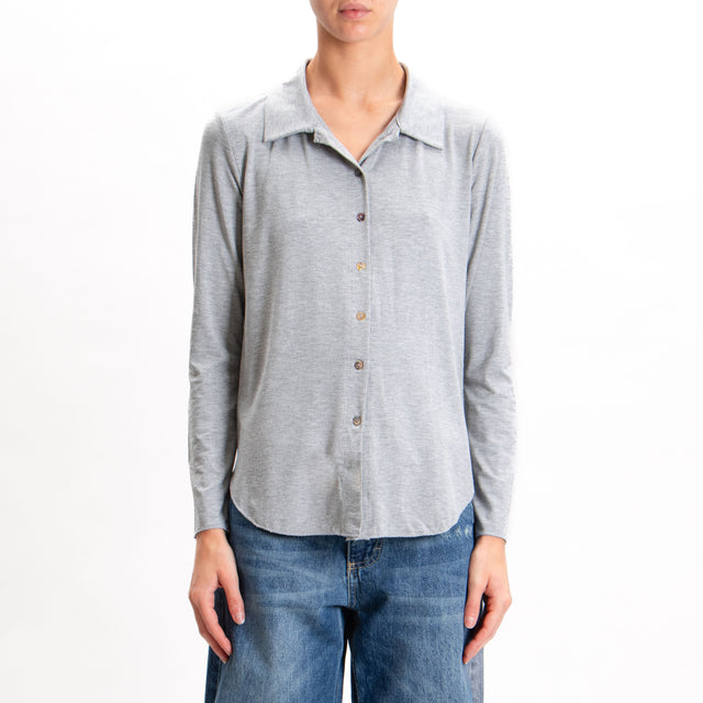 Zeroassoluto-Camicia CARLY in jersey - grigio melange