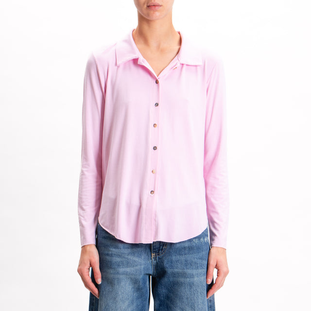 Zeroassoluto-Camicia CARLY in jersey - rosa