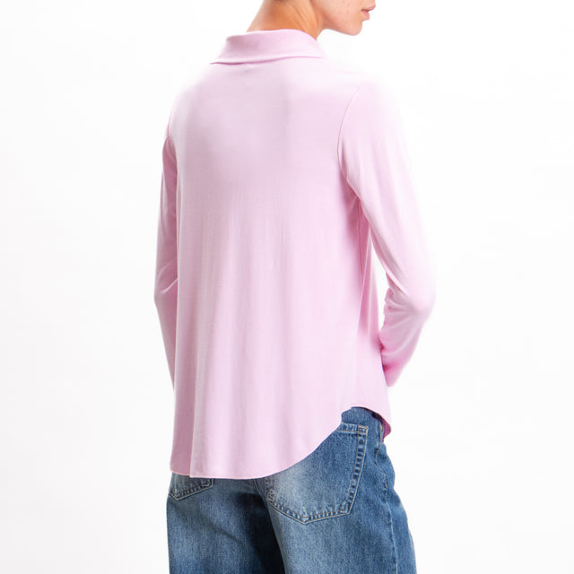 Zeroassoluto-Camicia CARLY in jersey - rosa