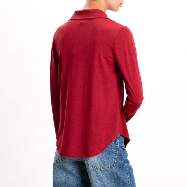 Zeroassoluto-Camicia CARLY in jersey - red